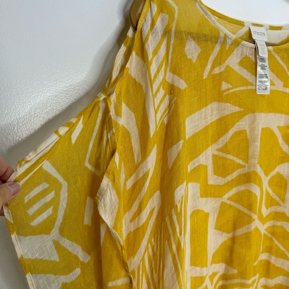 Chicos Oversized Linen popover poncho - Picture 5 of 5